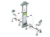 Royal Double Station Rower - White Rails/Silver Posts