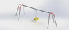 Heavy Duty Tire Swing Frame with Yellow Tire