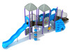 Custom Colors - Gray Roofs/Panels, Purple Posts, Silver Rails, Sky Blue Slides/Climbers