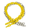 Yellow plastic coated swing chain Pair