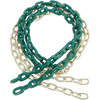 Green plastic coated swing chain Pair