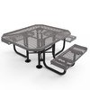 46" Octagon Table With Rolled Edges - 3 Seat Accessible with Expanded Metal Option