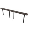 10 Ft Rectangular Bench Without Back - Inground Mount and Punched Steel Options