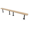 10 Ft Rectangular Bench Without Back - Surface Mount and Punched Steel Options