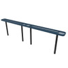 10 Ft Rectangular Bench Without Back - Inground Mount and Expanded Metal Options