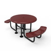 46" Round Solid Top w Punched Steal Seats and 2 Seat Accessible