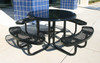 46" Round Solid Top w Expanded Metal Seats