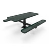 6' Rectangular Single Pedestal Table - Surface Mount and Punched Steel Options
