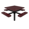 46" Square Pedestal Table - Inground Mount and Punched Steel Options