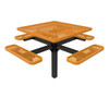 46" Square Pedestal Table - Inground Mount and Expanded Metal Options