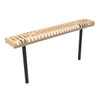 6' Rolled Bench without Back - Inground Mount and Slatted Steel Options