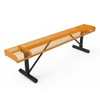 6' Rolled Bench without Back - Portable and Expanded Metal Options