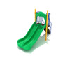 4' Double Straight Slide with Primary Green plastic, Brick Red posts and Cobalt Blue Rails