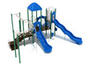 Custom Colors - Pacific Blue Roof/Slides, Rainforest Green Posts, Sand Dollar Rails