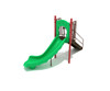 4' Right Turn Slide with Primary Green plastic, Brick Red posts and Brown rails