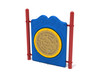 Ball Maze Free Standing Panel with Brick Red Posts, Pacific Blue Panel and Yellow Insert