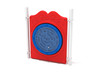 Ball Maze Free Standing Panel with White Posts, Primary Red Panel and Pacific Blue Insert