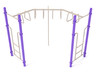 90-Degree Trapezoid Loop Ladder - Purple Posts/Sand Dollar Rails 90-Degree Trapezoid Loop Ladder - Purple Posts/Sand Dollar Rails