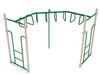 90-Degree Trapezoid Loop Ladder - Sand Dollar Posts/Rainforest Green Rails 90-Degree Trapezoid Loop Ladder - Sand Dollar Posts/Rainforest Green Rails