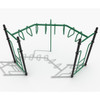 90-Degree Trapezoid Overhead climber - Black Posts/Rainforest Green Rails 90-Degree Trapezoid Overhead climber - Black Posts/Rainforest Green Rails
