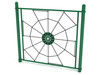 Spider Web Playground Climber with Rainforest Green Posts/Rails and Black Rope