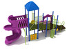Annapolis Spark Structure - Custom Colors (Pacific Blue Roof/Posts; Plum Slides; Lime Green Rails; Sunglow Yellow Panels)