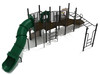 Lake Geneva Spark Structure - Custom Colors (Hunter Green Slides; Matte Black Posts/Rails; Beige Panels)