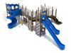 Loveland Spark Structure - Custom Colors (Pacific Blue Slides; Brown Posts; Sand Dollar Rails; Beige/Pacific Blue Climbers