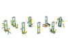 Olympic Spirit Outdoor Fitness Package - Sunglow Yellow Rails/Rainforest Green Posts