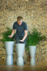 The Djembe has a large head size that allows multiple beats made by the hands. The Djembe has a large head size that allows multiple beats made by the hands.