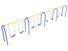 Single-Post 4-Bay Arch Swing can come in many combinations of custom color options