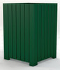 Heavy Duty Square Trash Receptacle - Green