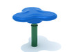 Fidget Playground Spinner with Pacific Blue Seat and Rainforest Green Post
