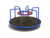 Kings Carousel Spinner - Cobalt Blue Rails/Outer Rim and Brick Red Middle Circle