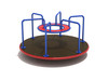 Kings Carousel Spinner - Cobalt Blue Rails, Brick Red Outer Rim/Middle Circle