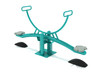 Flip Flopper Duo Spring Rider with Teal Posts and Gray Seats