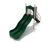 5' Double Wave Slide with Hunter Green Plastic, Sand Dollar Posts and Brown rails