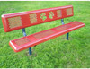 Basic Dog Paw Bench in Red