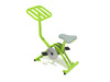 Single Station Exercise Bike - Lime Green Posts/Silver Rails