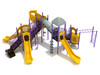 Chagrin Falls Spark Playground - Custom Colors (Sunglow Yellow Slides/Panels; Gray Roof; Purple Posts/Rails)