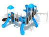 Middleberg Heights Spark Playground - Custom Colors (Sky Blue Roofs/Slides; White Posts; Sand Dollar Rails; Sky Blue Climbers)