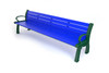 Heritage Park Bench - Blue Slats/Green Frame