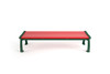 Heritage Backless Bench - Red Slats/Green Frame