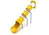 8ft Straight Tube Replacement Slide with Cobalt Blue Metal and Sunglow Yellow plastic - Slide and Mounts Only