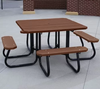 Frog Furnishings Square Picnic Table - Brown