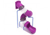 10ft Spiral Tube DIY Slide with Cobalt Blue Metal and Plum Plastic- Slide and Mounts only