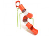 13ft Spiral Tube DIY Slide with Lime Green metal and Orange plastic- Slide and Mounts only