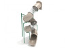 15ft Spiral Tube DIY Slide with Rainforest Green metal and Beige Plastic- Slide and Mounts only