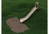 6' Single Straight Slide with Beige Plastic and Brown posts