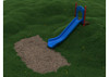 5' Single Straight Slide with Pacific Blue plastic and Brick Red posts